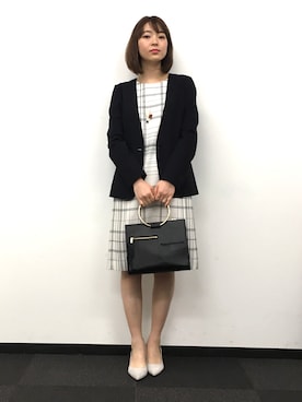 「22OCTOBRE」｜「アイテム（ジャケット/アウター）」を使った、22 OCTOBRE Staffさん（レディース・158cm）の春コーディネート