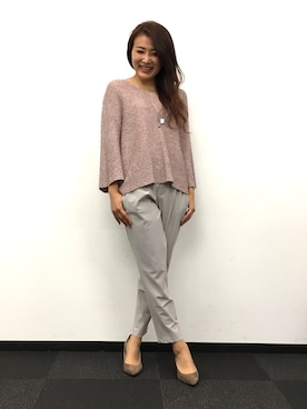 「アイテム（フォーマルスーツ/小物）」を使った、22 OCTOBRE Staffさん（レディース・162cm）の春コーディネート