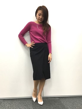 「きれいめコーディネート」｜22 OCTOBRE Staffさん（レディース・162cm）の春コーディネート