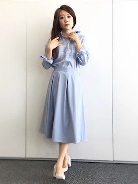 「22 OCTOBRE（ヴァンドゥ－オクトーブル）のアイテム」を使った、22 OCTOBRE Staffさん（レディース・162cm）の春コーディネート