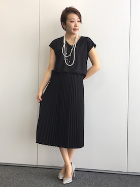 「プリーツ」｜22 OCTOBRE Staffさん（レディース・162cm）の春コーディネート