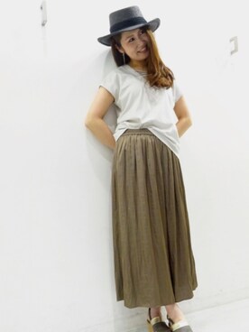 22 OCTOBRE Staffさん（レディース・160cm）の夏コーディネート