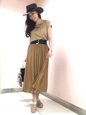 22 OCTOBRE Staffさん（レディース・157cm）の夏コーディネート