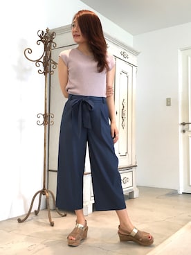 22 OCTOBRE Staffさん（レディース・161cm）の夏コーディネート