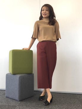 「ガウチョパンツ」｜22 OCTOBRE Staffさん（レディース・161cm）の夏コーディネート