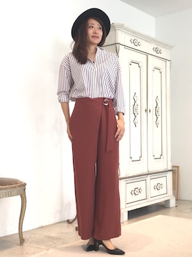 22 OCTOBRE Staffさん（レディース・161cm）の夏コーディネート