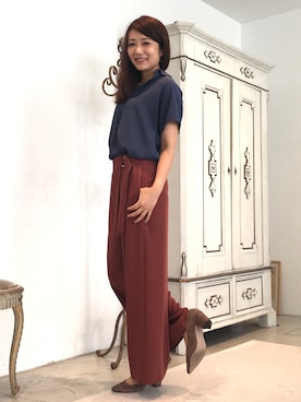 「22 OCTOBRE（ヴァンドゥ－オクトーブル）のアイテム」を使った、22 OCTOBRE Staffさん（レディース・160cm）の夏コーディネート