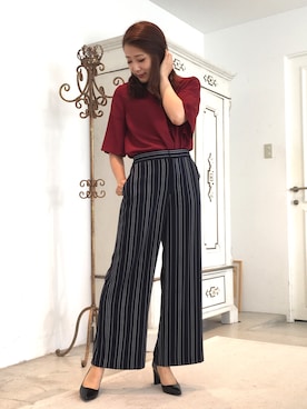 22 OCTOBRE Staffさん（レディース・161cm）の夏コーディネート