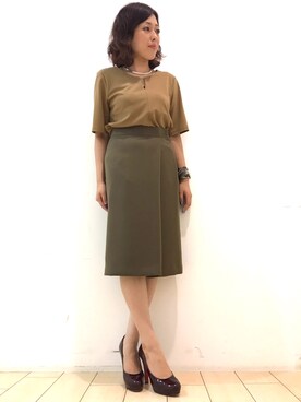 「きれいめコーディネート」｜22 OCTOBRE Staffさん（レディース・160cm）の夏コーディネート