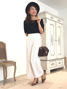 22 OCTOBRE Staffさん（レディース・161cm）の夏コーディネート