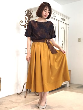 22 OCTOBRE Staffさん（レディース・157cm）の夏コーディネート