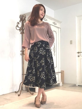 「22 OCTOBRE（ヴァンドゥ－オクトーブル）のアイテム」を使った、22 OCTOBRE Staffさん（レディース・161cm）の夏コーディネート