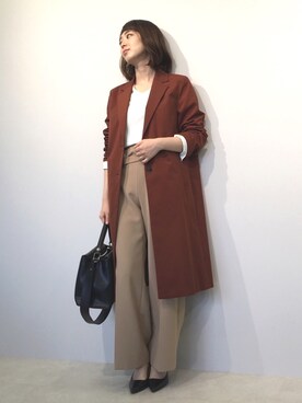「秋色コーデ」｜「アイテム（その他アウター）」を使った、22 OCTOBRE Staffさん（レディース・157cm）の秋コーディネート