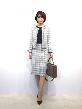 「卒業式コーデ」｜「アイテム（その他アウター）」を使った、22 OCTOBRE Staffさん（レディース・169cm）の冬コーディネート