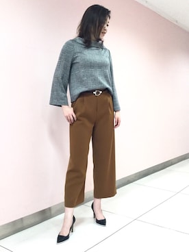 「きれいめコーディネート」｜22 OCTOBRE Staffさん（レディース・160cm）の冬コーディネート
