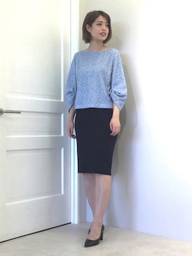 「お食事会」｜「アイテム（トップス）」を使った、22 OCTOBRE Staffさん（レディース・169cm）の冬コーディネート