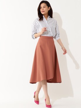 「22オクトーブル」｜「アイテム（スカート）」を使った、22 OCTOBRE Staffさん（レディース・169cm）の春コーディネート
