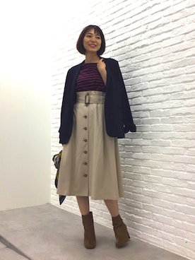 「22オクトーブル」｜22 OCTOBRE Staffさん（レディース・158cm）の秋コーディネート
