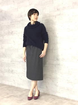 「22オクトーブル」｜22 OCTOBRE Staffさん（レディース・158cm）の冬コーディネート