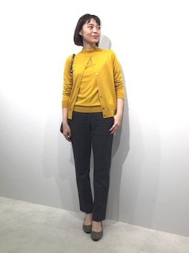 「アンクルパンツ」｜「アイテム（アンサンブル）」を使った、22 OCTOBRE Staffさん（レディース・158cm）の冬コーディネート