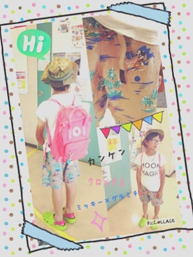 「カンケンBAG」｜(R)ℹ︎ｅ☺︎さん（キッズ・137cm）の夏コーディネート