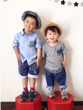 ⁑⋆﻿RYU♡KAN⋆﻿⁑さん（キッズ・90cm）の春コーディネート