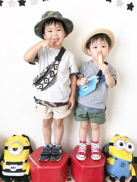 ⁑⋆﻿RYU♡KAN⋆﻿⁑さん（キッズ・100cm）の夏コーディネート