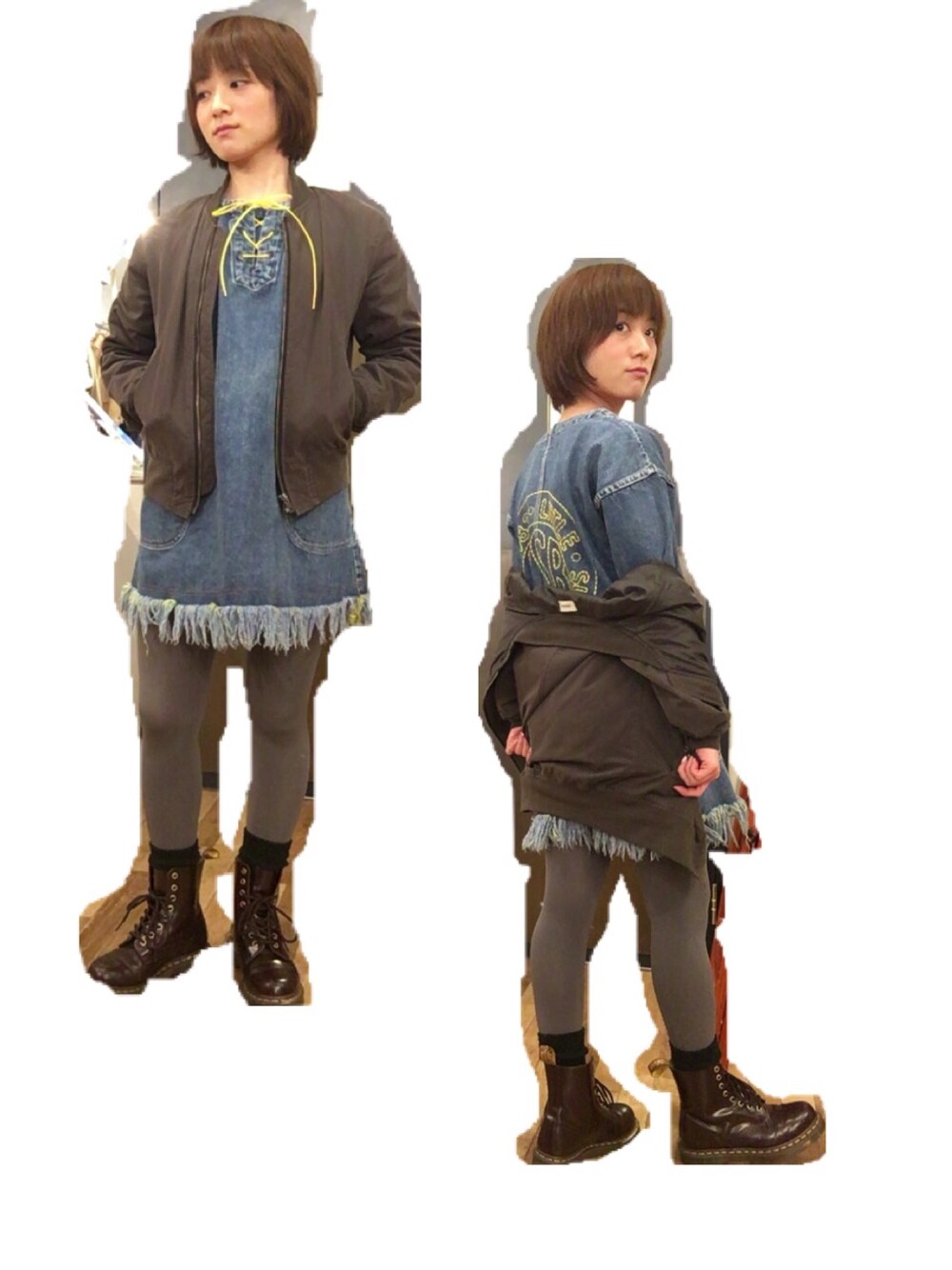 「春コーデ、ラフ、カジュアル、元気」｜「Little sunny biteのアイテム（ワンピース、ブルー系）」を使った、麗さん（レディース・155cm）の春コーディネートの1枚目の写真