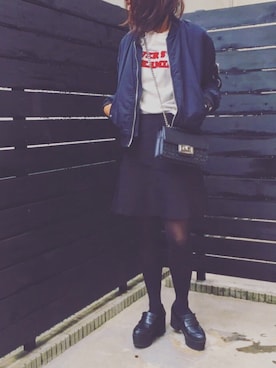 「thpry＋color（スプリーカラー）のアイテム」を使った、naoさん（レディース・163cm）の秋コーディネート