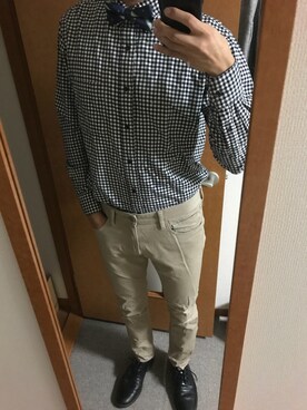 「にゃー（ニャー）のアイテム」を使った、Ryoさん（メンズ・181cm）の秋コーディネート