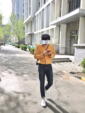 「COMMON PROJECTS（コモンプロジェクト）のアイテム（その他シューズ）」を使った、ciipresさん（メンズ・177cm）の春コーディネート