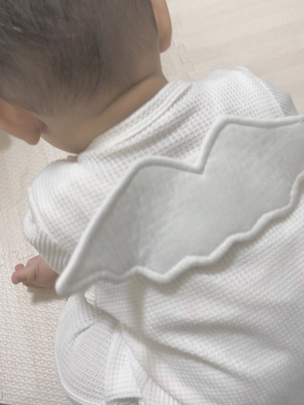 「天使、赤ちゃん、赤ちゃんコーデ、ベビザラス、ベビーザらス、トイザらス、女の子コーデ、女の子ベビー」｜「Babiesrusのアイテム（ママ＆ベビー、ホワイト系）」を使った、ひなちゃんさん（レディース・162cm）の冬コーディネートの1枚目の写真