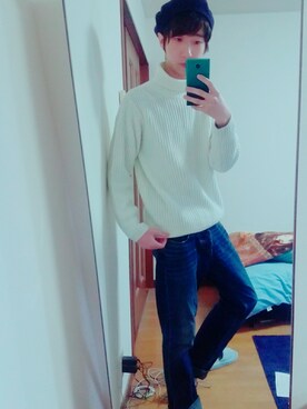 「FREAK'S STORE（フリークスストア）のアイテム（ハンチング/ベレー帽）」を使った、Satoruさん（メンズ・174cm）の冬コーディネート