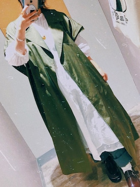 「yuw（ユウ）のアイテム（その他アウター）」を使った、さかなさん（レディース・157cm）の冬コーディネート