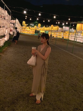 「祭り」｜「アイテム（ジャケット/アウター）」を使った、まおさん（レディース・157cm）の夏コーディネート