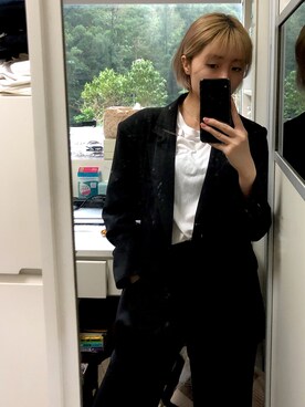 「MONKI（モンキ）のアイテム（Tシャツ/カットソー）」を使った、boeyxxさん（レディース・160cm）の春コーディネート