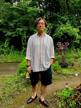 「DEXTER（デクスター）のアイテム」を使った、mongolさん（メンズ・180cm）の夏コーディネート