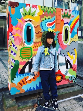 「ドラフトリーバイス」｜「アイテム（デニムジャケット）」を使った、bunさん（レディース・168cm）の冬コーディネート