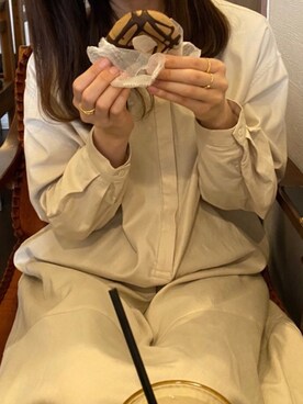 「GRAY（グライ）のアイテム（リング）」を使った、ゆゆさん（レディース・160cm）の春コーディネート