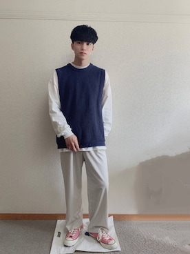 ふみふみさん（メンズ・172cm）の春コーディネート