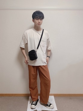 「ステッチ」｜ふみふみさん（メンズ・172cm・10代）の春コーディネート