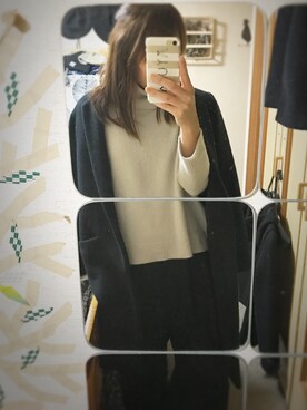 「Another Edition（アナザーエディション）のアイテム（チェスターコート）」を使った、ⒶⓎⓊⓂ︎Ⓘさん（レディース・153cm）の冬コーディネート