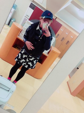 「PEARLY GATES（パーリーゲイツ）のアイテム（スカート）」を使った、macoteaさん（レディース・153cm）の秋コーディネート