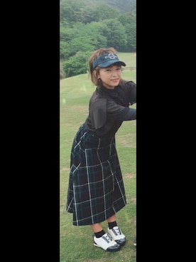 「PEARLY GATES（パーリーゲイツ）のアイテム（Tシャツ/カットソー）」を使った、macoteaさん（レディース・153cm）の春コーディネート