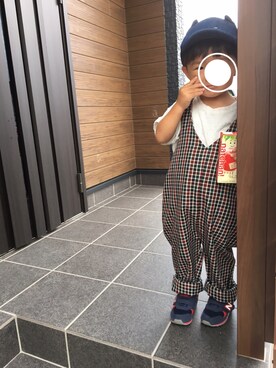 「SEVENDAYS=SUNDAY（セブンデイズサンデイ）のアイテム（オールインワン・サロペット）」を使った、＊YOTARO＊さん（キッズ・90cm）の秋コーディネート