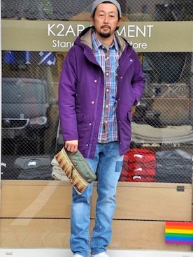 「Kepani（ケパニ）のアイテム」を使った、クボタ ユウイチさん（メンズ・174cm）の秋コーディネート