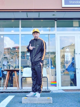 「masterkey（マスターキー）のアイテム（ジャージ）」を使った、クボタ ユウイチさん（メンズ・174cm）の冬コーディネート