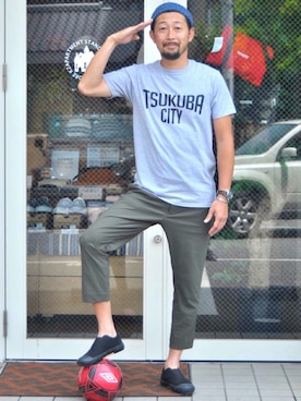 「サッカー」｜「アイテム（その他）」を使った、クボタ ユウイチさん（メンズ・174cm）の夏コーディネート
