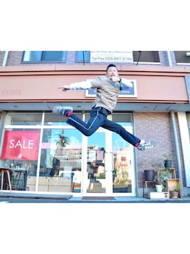 「melple（メイプル）のアイテム（その他アウター）」を使った、クボタ ユウイチさん（メンズ・174cm）の冬コーディネート