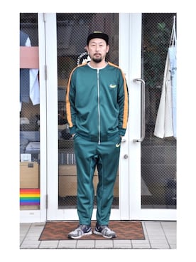 「masterkey（マスターキー）のアイテム（ジャージ）」を使った、クボタ ユウイチさん（メンズ・174cm）の冬コーディネート